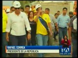 Presidente Correa verificó avances de la reconstrucción