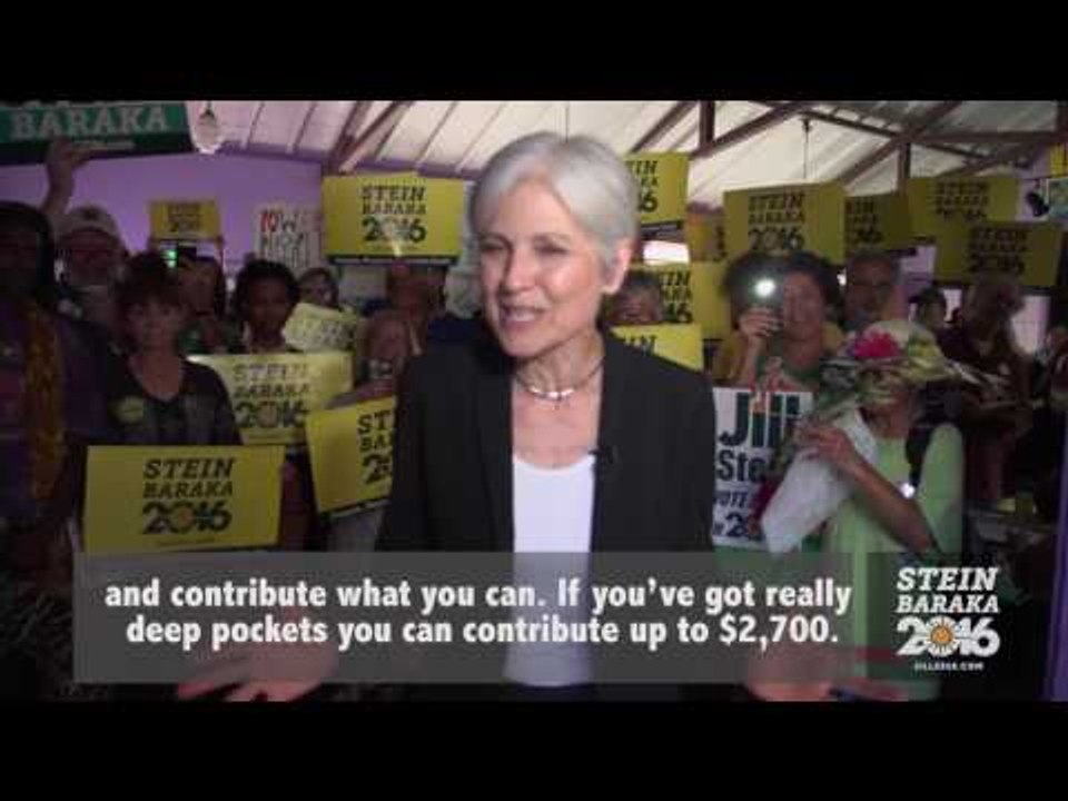 Jill Stein: Contribute to a Movement!