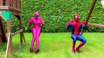 Frozen Elsa’s DRESS RUINED! w_ Spiderman Bad Baby Maleficent Joker Pink Spidergirl! Superhero Fun