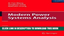 Collection Book Modern Power Systems Analysis (Power Electronics and Power Systems)