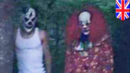 Creepy clowns with machetes and knives bring terror to the UK