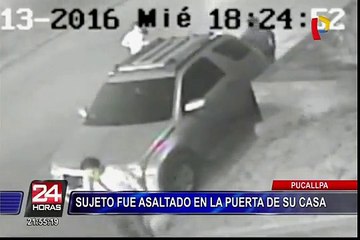 Cámaras registran asalto a sujeto en Pucallpa