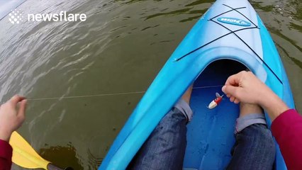 Drone still works after drone fishing accident