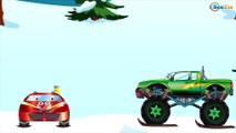 The Ambulance and The Fire Truck with The Racing Car - Cars and Trucks Cartoons for children