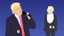 Donald Trump singing to Hillary Clinton during debate (animated sing news schmoyoho parody)