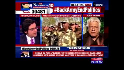 Om Puri VS Arnab Goswami In Indian Live Show