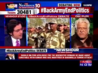 Om Puri VS Arnab Goswami In Indian Live Show