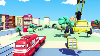 Troy The Train and the Harvester in Car City | Cars & Trucks cartoon for children