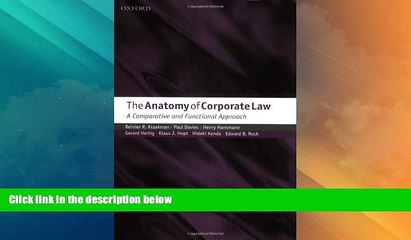 Big Deals  The Anatomy of Corporate Law: A Comparative and Functional Approach  Best Seller Books