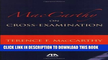 [PDF] MacCarthy on Cross Examination Popular Online