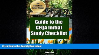READ book  Guide to the CEQA Initial Study Checklist  FREE BOOOK ONLINE