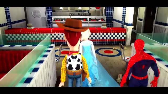 Wheels On The Bus Go Round and Round Nursery Rhymes Toy Story Woody SpiderMan Buzz Lightyear Hulk