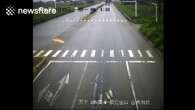 Driver's head smashes through windscreen during accident