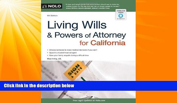 FAVORITE BOOK Living Wills and Powers of Attorney for California (Living Wills Powers of