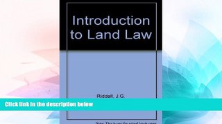 Must Have  Introduction to Land Law  READ Ebook Full Ebook