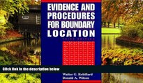 Must Have  Evidence and Procedures for Boundary Location  READ Ebook Full Ebook