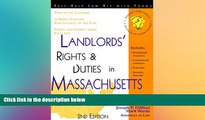 Must Have  Landlords  Rights   Duties in Massachusetts: With Forms (Landlord s Legal Guide in