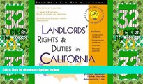 Big Deals  Landlord s Rights   Duties in California (Self-Help Law Kit with Forms)  Full Read Best