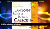 Big Deals  Landlord s Rights   Duties in California (Self-Help Law Kit with Forms)  Full Read Most
