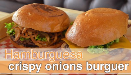 ¿Cómo preparar una hamburguesa crispy onions burger ?