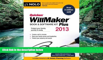 Books to Read  Quicken WillMaker Plus 2013 Edition: Book   Software Kit  Best Seller Books Best