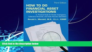 Books to Read  How to Do Financial Asset Investigations: A Practical Guide for Private