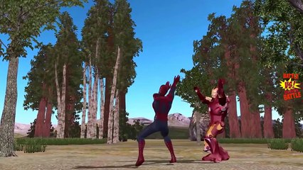 Download Video: Spiderman Vs Ironman Vs Dinosaurs Funny Cartoons For Children | Epic Rap Battles