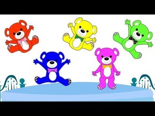 Five Little Teddy Bears Nursery Rhyme \ kids songs