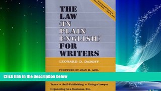 FREE DOWNLOAD  The law (in plain English) for writers  BOOK ONLINE