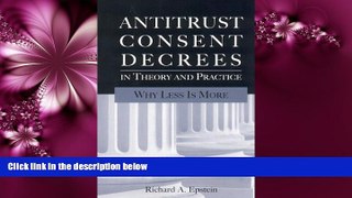 Big Deals  Antitrust Consent Decrees in Theory and Practice: Why Less Is More  Full Ebooks Most