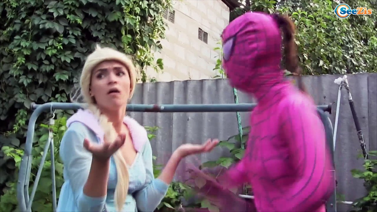 EVIL Frozen Elsa & Anna PRANK! w/ Spiderman Joker Jail Hulk Mini Toys! Superhero Fun IRL