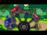 Happy and Sweety |Monster Truck Finger Family | Finger Family Nursery Rhyme | Vehicles For Kids
