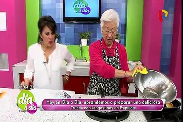Prepara fácil y rápido una exquisita Trucha con langostinos en Papillote