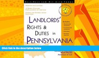 READ book  Landlords  Rights   Duties in Pennsylvania: With Forms (Self-Help Law Kit with Forms)