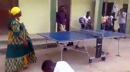 Woman beats Man in Table Tennis