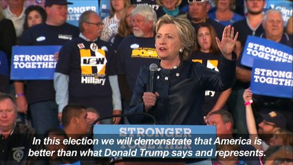 Hillary Clinton addresses her supporters in Colorado