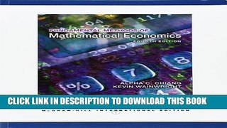 [PDF] Fundamental Methods of Mathematical Economics. Full Online