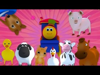 Bob The Train | Went To The Farm | Old MacDonald | Animal Sound Song