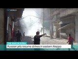 The War In Syria: At least 26 people killed in eastern Aleppo following bombings by Russian jets