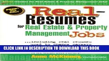 [New] Real-Resumes for Real Estate and Property Management Jobs Exclusive Full Ebook