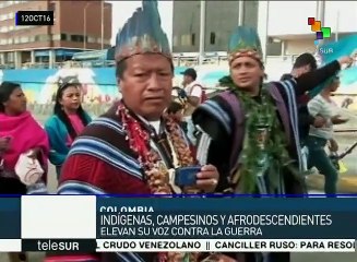 Colombia: víctimas del conflicto siguen en la calle defendiendo la paz