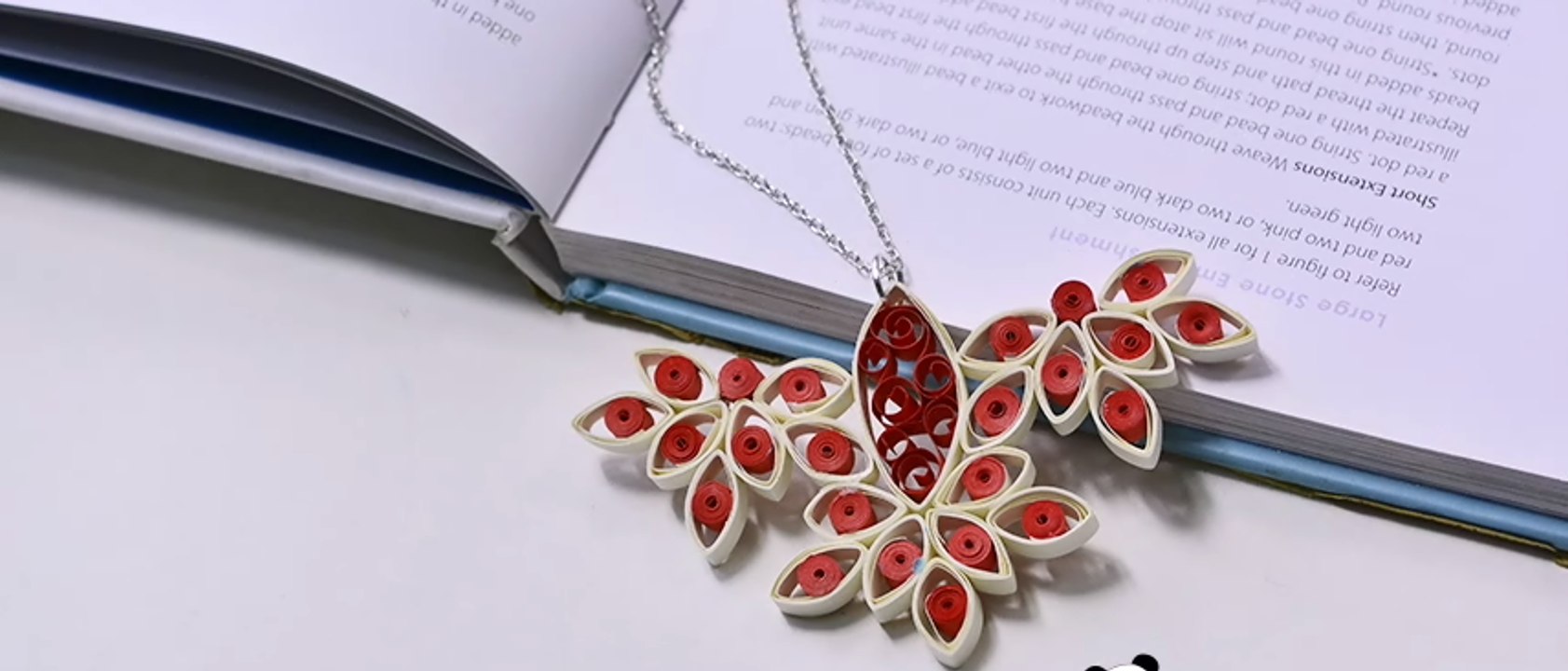 Vidéo 38 Comment faire un collier avec pendentif oiseau avec papier quilling