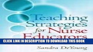 [PDF] Teaching Strategies for Nurse Educators 2nd (second) edition Full Online