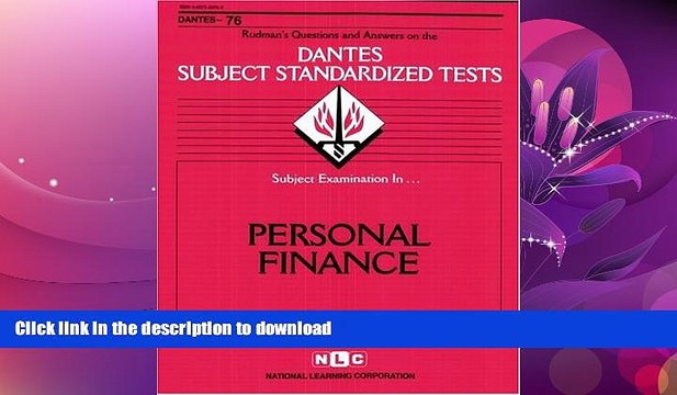 FAVORITE BOOK DSST Personal Finance (Passbooks) (DANTES SUBJECT STANDARDIZED TESTS (DANTES))