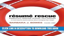 [PDF] Resume Rescue: Essential resume saving techniques Full Colection