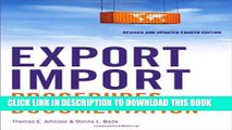 New Book Export/Import Procedures and Documentation