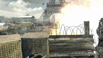 call of duty modern warfare 3  The Eiffel Tower Falls - tombe de tour eiffel-