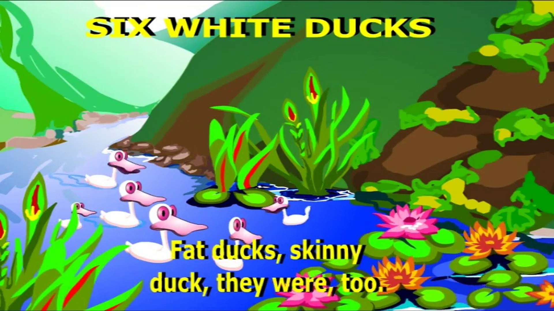 Six White Ducks ## Melodious English Rhyme - Videos For Kids Education