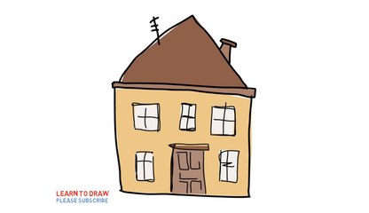 Easy Step For Kids How To Draw a House