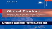 New Book Global Product: Strategy, Product Lifecycle Management and the Billion Customer Question